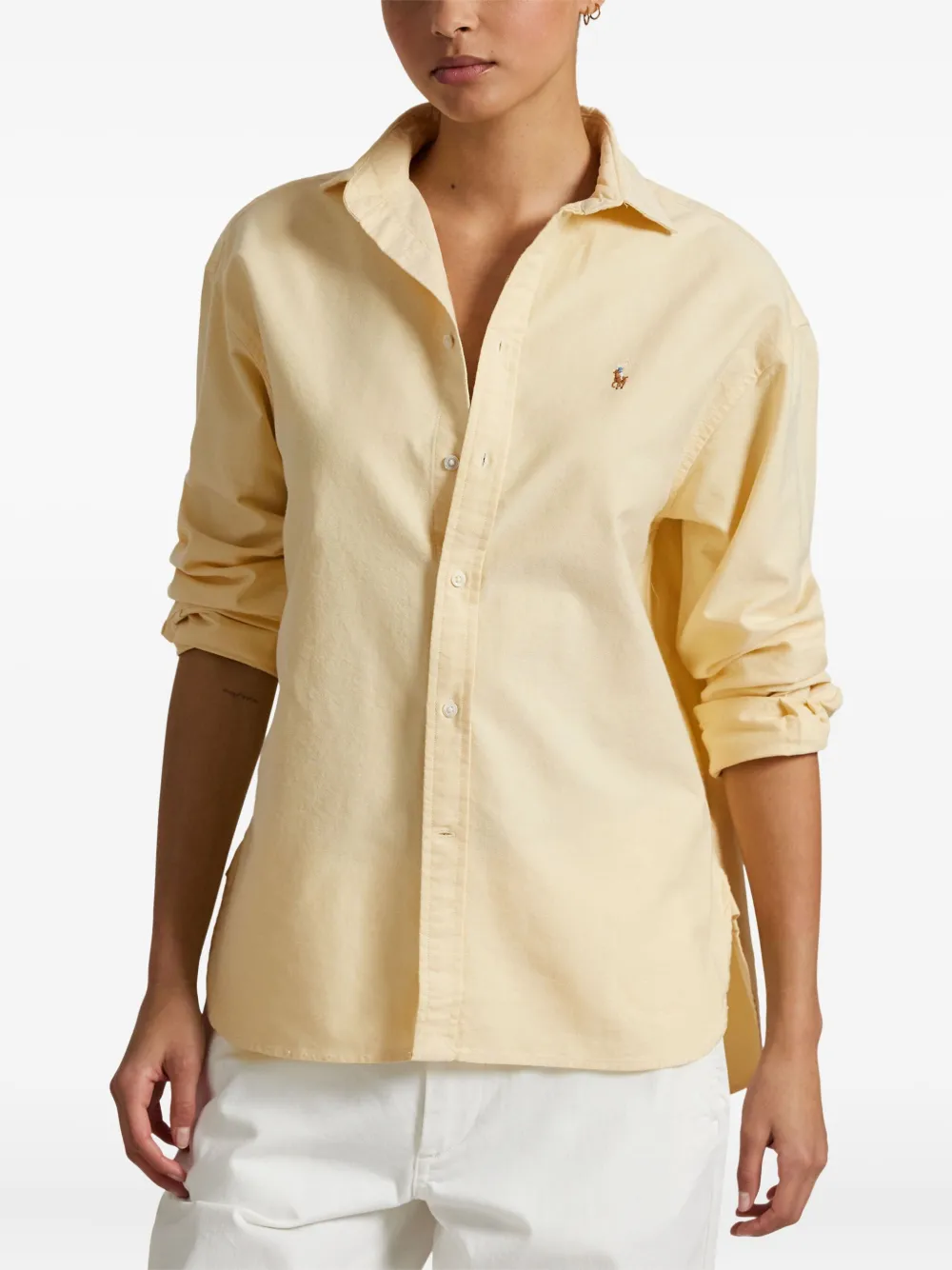 Polo Ralph Lauren Blouse met geborduurd logo Geel