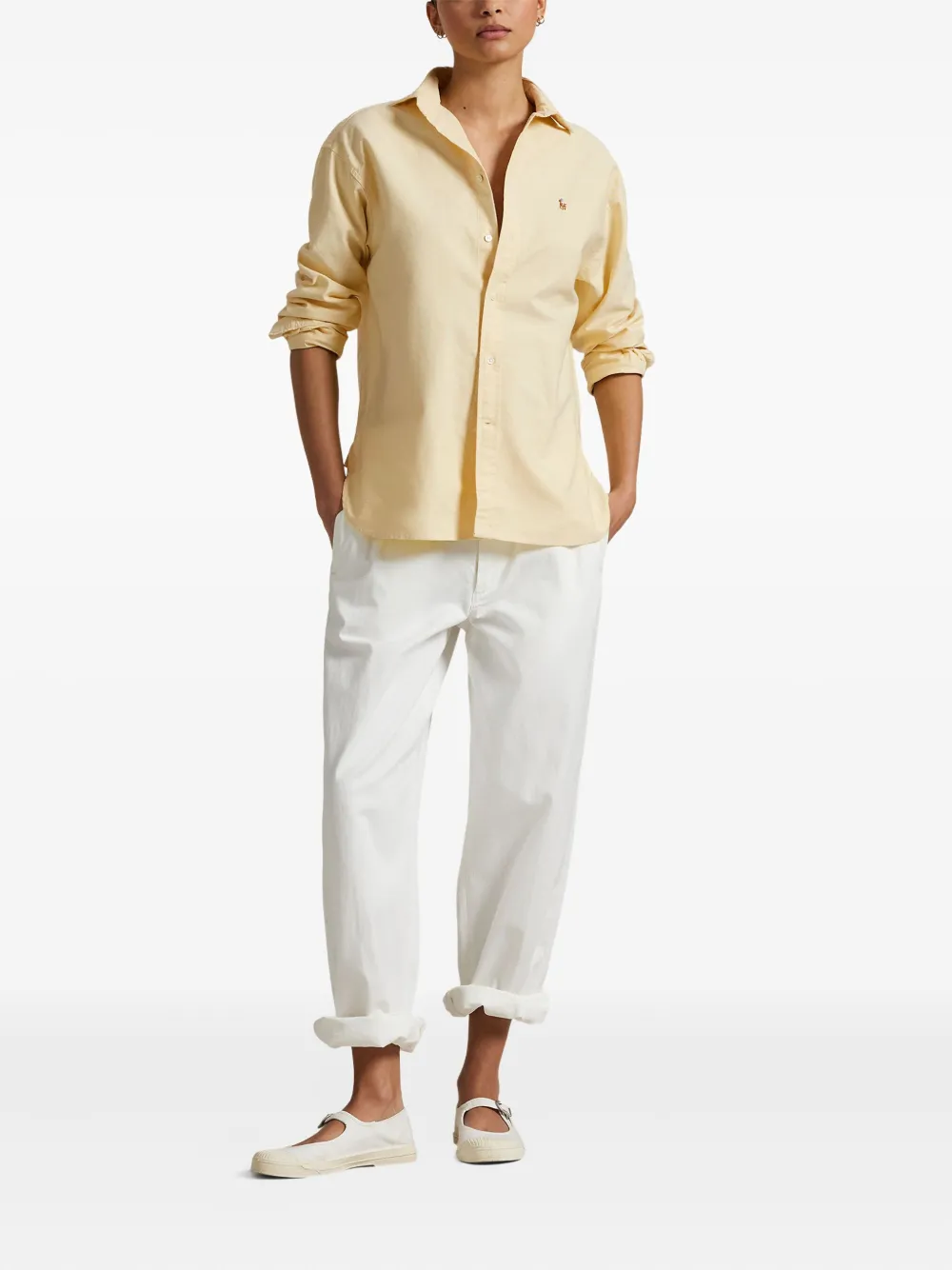 Polo Ralph Lauren Blouse met geborduurd logo Geel