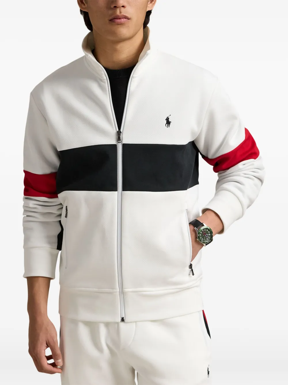 Polo Ralph Lauren Trainingsjack met colourblocking Beige