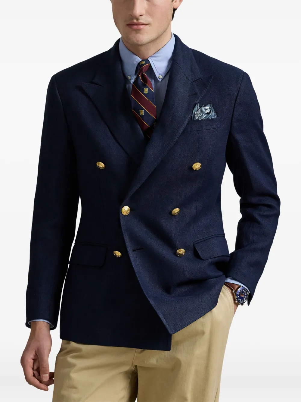 Polo Ralph Lauren Blazer met dubbele rij knopen Blauw
