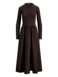 Polo Ralph Lauren long-sleeve smock midi dress - Brown