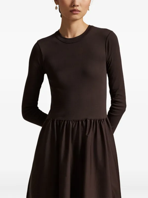 Polo Ralph Lauren Robe mi-longue Smockée à Manches Longues