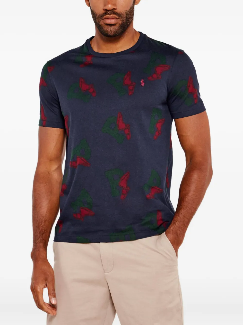 Polo Ralph Lauren winged-logo print T-shirt | Blue | Image 1