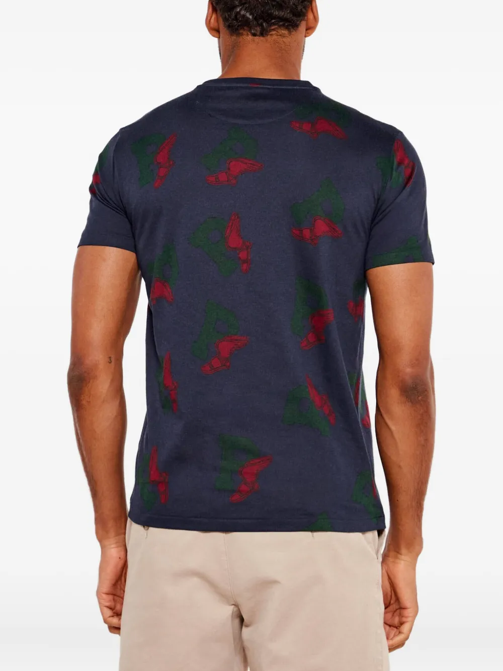 Polo Ralph Lauren T-shirt met logoprint en vleugels Blauw