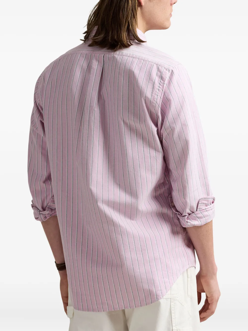 Polo Ralph Lauren Gestreept Oxford overhemd Roze