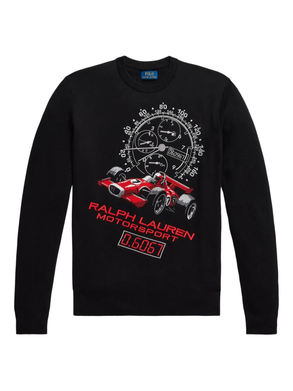 Polo Ralph Lauren Sweater met raceauto-print Zwart