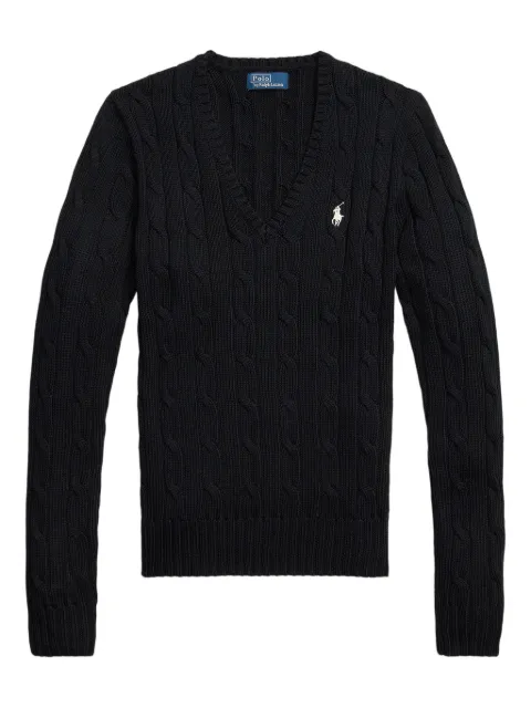 Polo Ralph Lauren kabelstickad v-ringad tröja