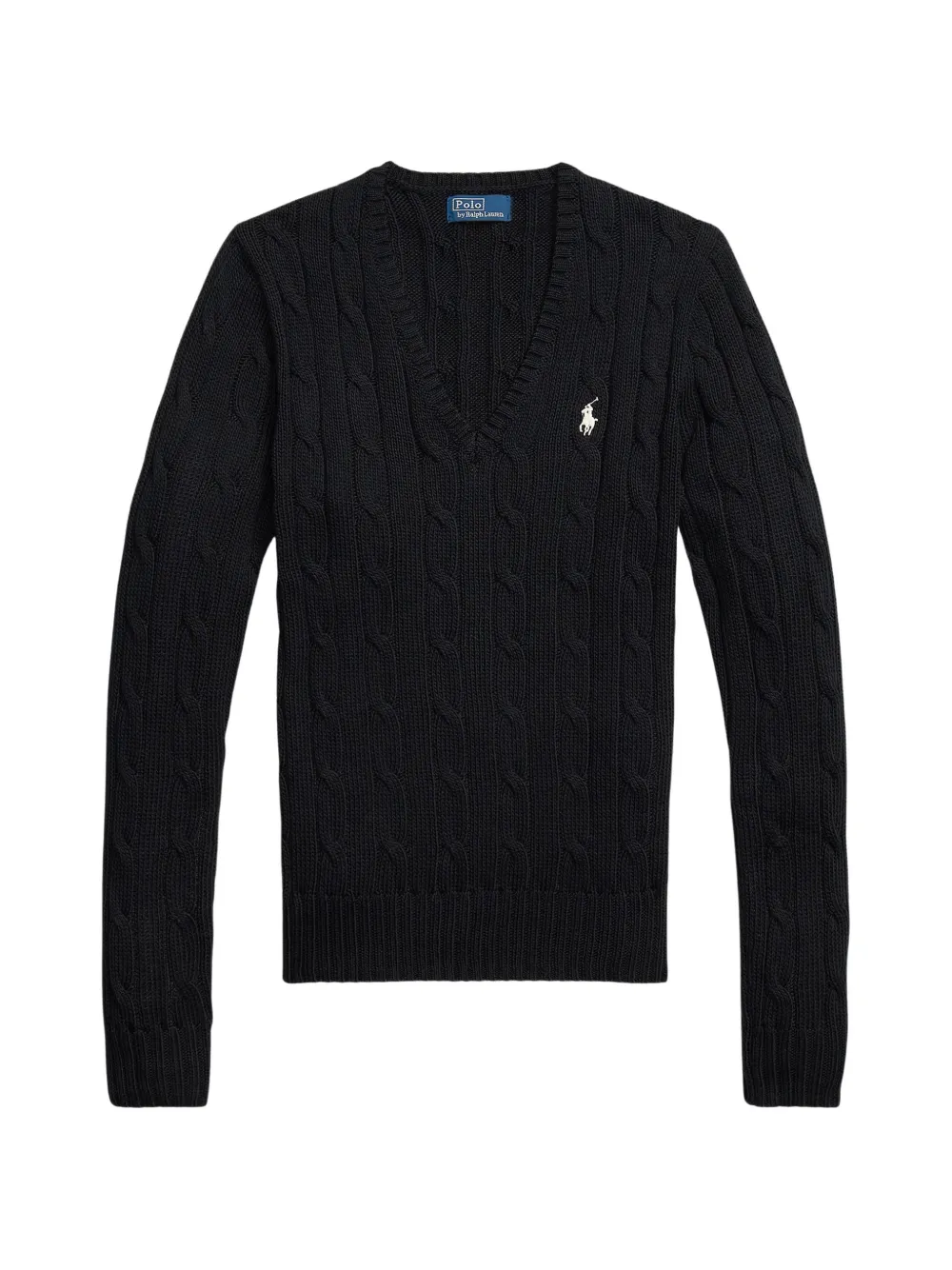 Polo Ralph Lauren cable-knit V-neck sweater - Nero