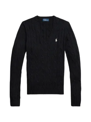 Polo Ralph Lauren ケーブルニット ハーフジップ セーター | ブラック Polo Ralph Lauren ケーブルニット ハーフジップ セーター | ブラック