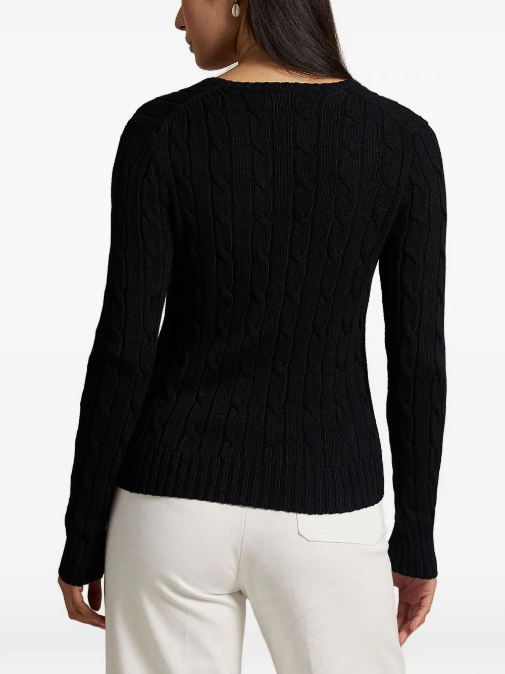 Polo Ralph Lauren Kabelgebreide sweater Zwart