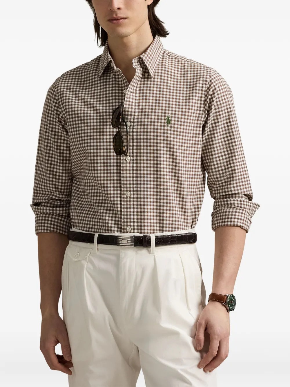 Polo Ralph Lauren Geruit overhemd Bruin