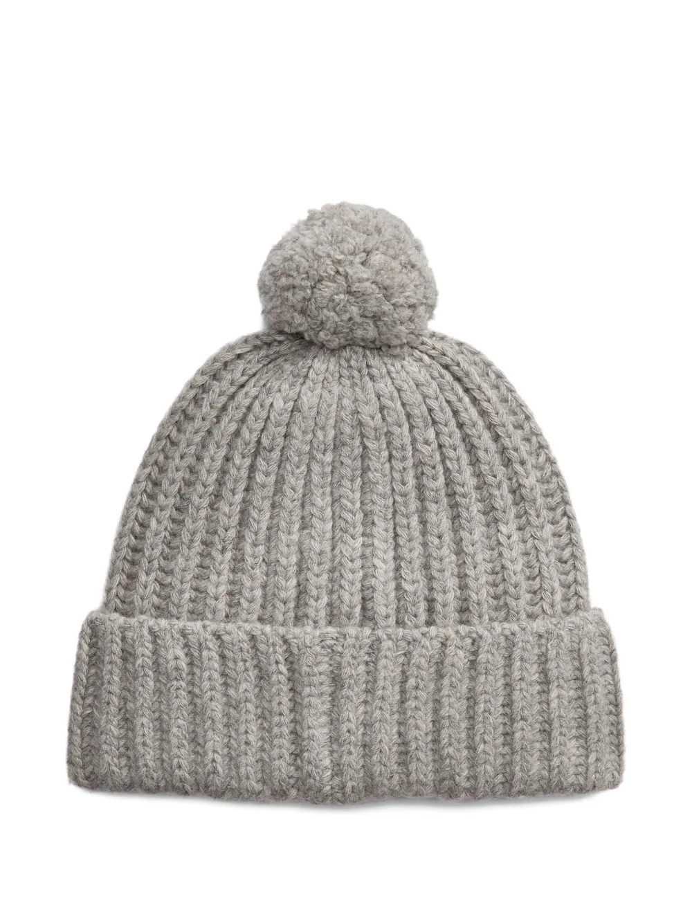 Polo Ralph Lauren Grey Polo Bear Pom Pom Beanie In Gray