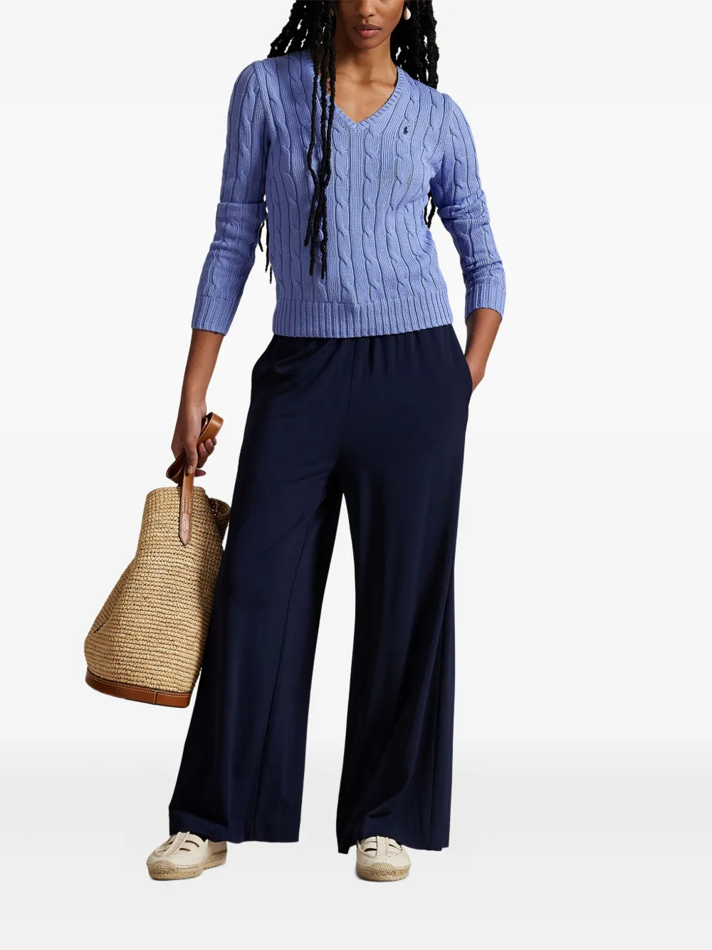 Polo Ralph Lauren V-neck cable-knit sweater | Knitted Sweaters | Image 2