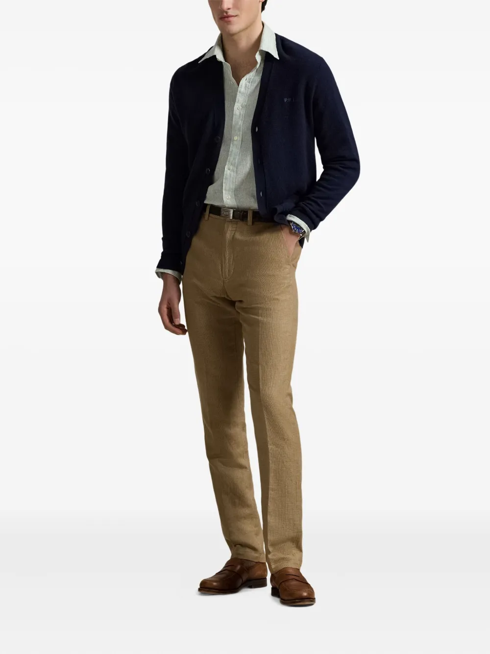 Polo Ralph Lauren Slim-fit broek met pied-de-poule print Beige