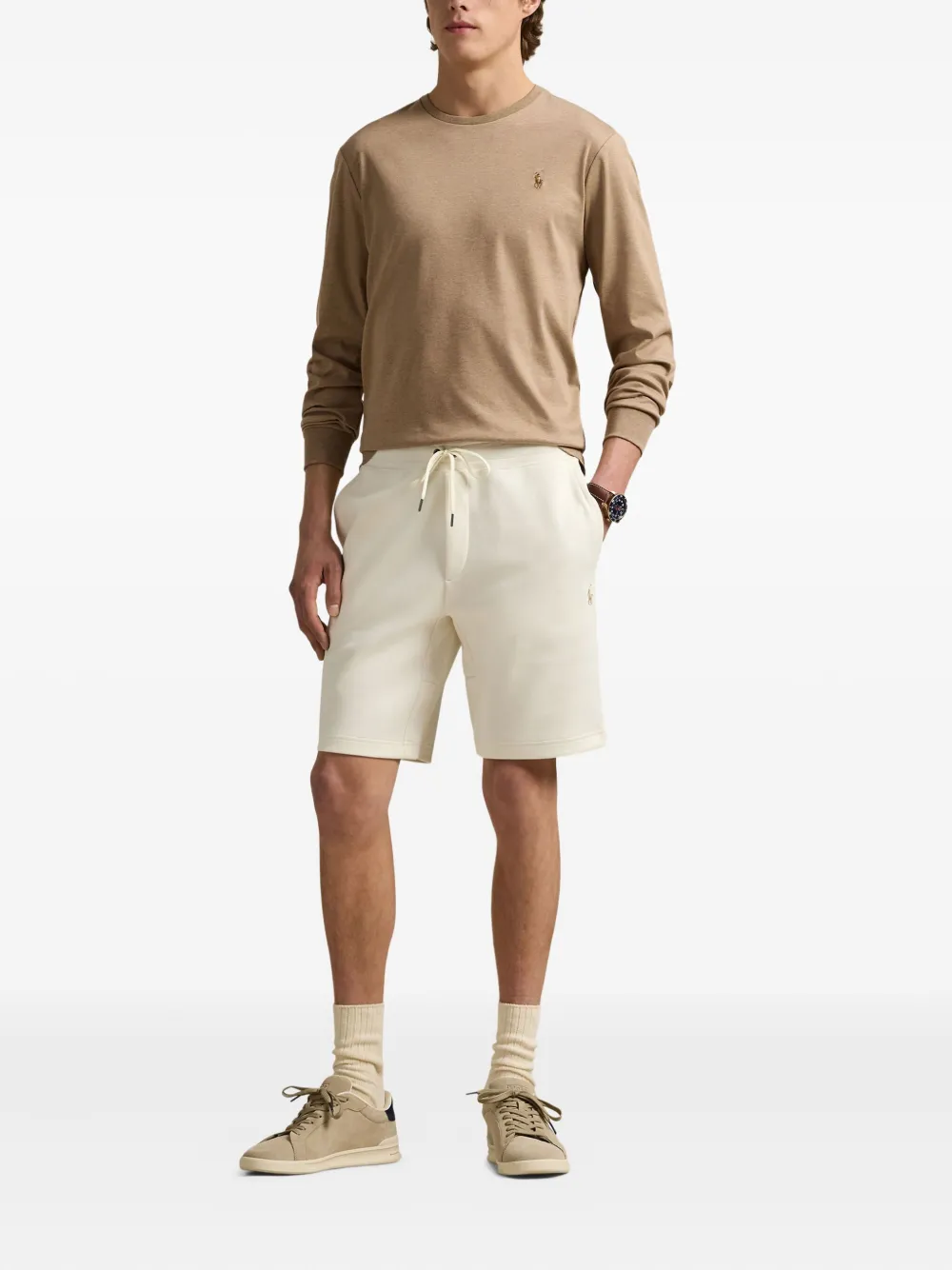 Polo Ralph Lauren Trainingsshorts met trekkoordtaille Beige