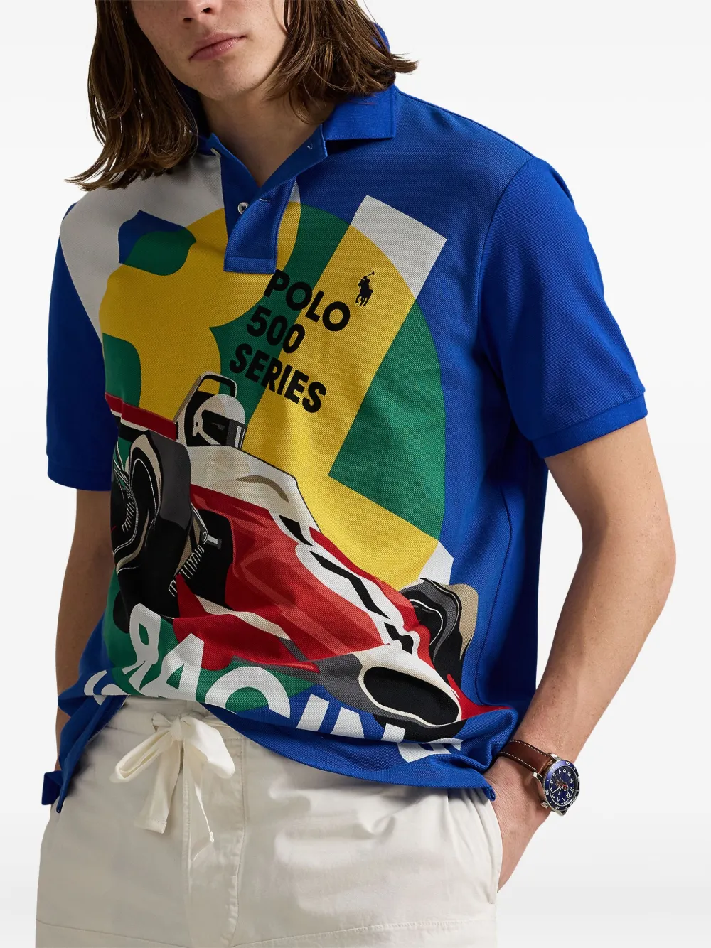 Polo Ralph Lauren Poloshirt met grafische print Blauw