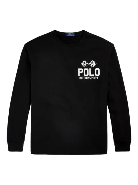 Polo Ralph Lauren تيشيرت بأكمام طويلة وزينة جرافيك