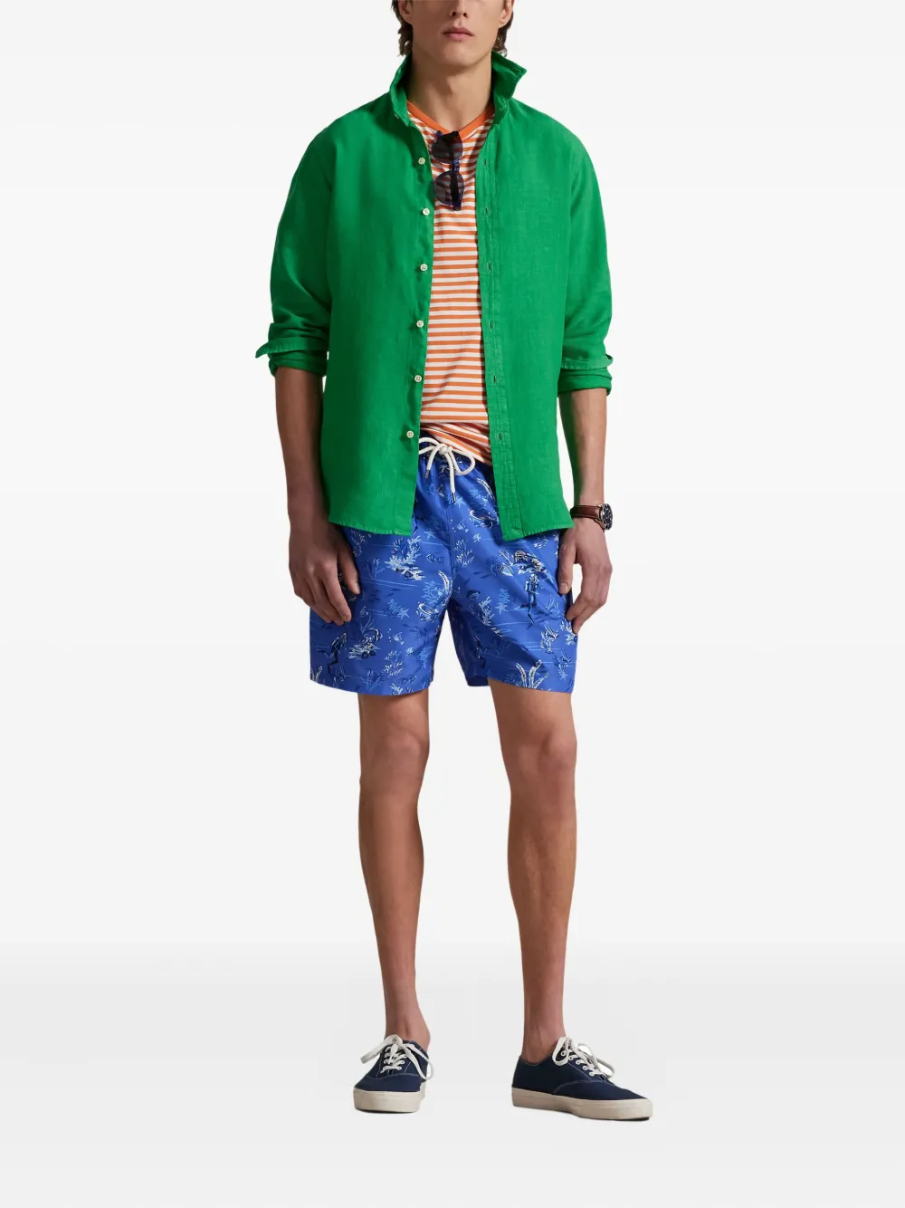 Polo Ralph Lauren Zwembroek met grafische print Blauw