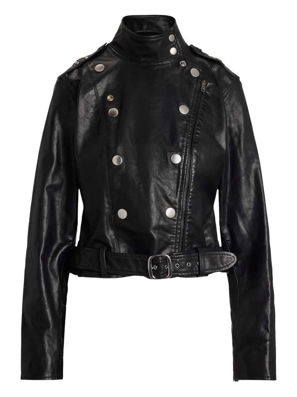 Polo Ralph Lauren Leren bikerjack Zwart