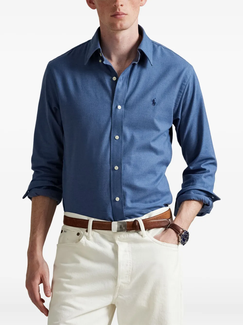 Polo Ralph Lauren Overhemd met borduurwerk Blauw