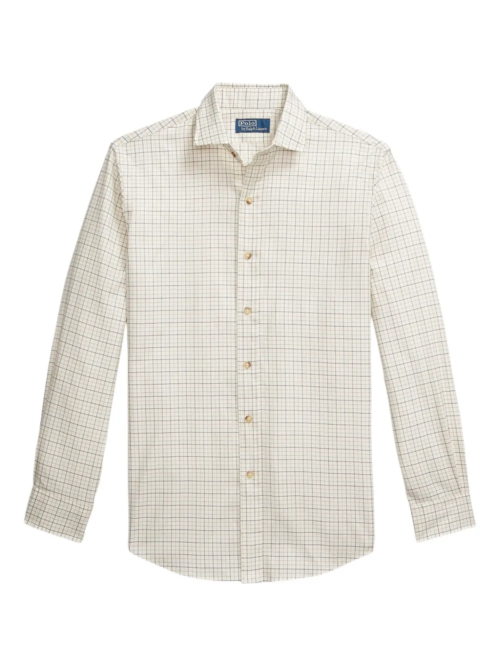 Polo Ralph Lauren Geruite overhemd met knopen Beige