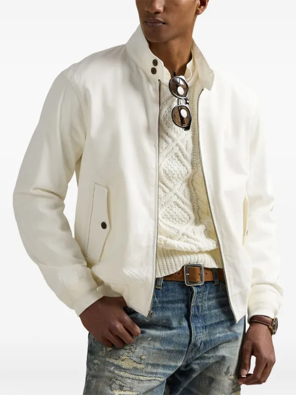 Polo Ralph Lauren Cotton Bomber Jacket | White | FARFETCH JO