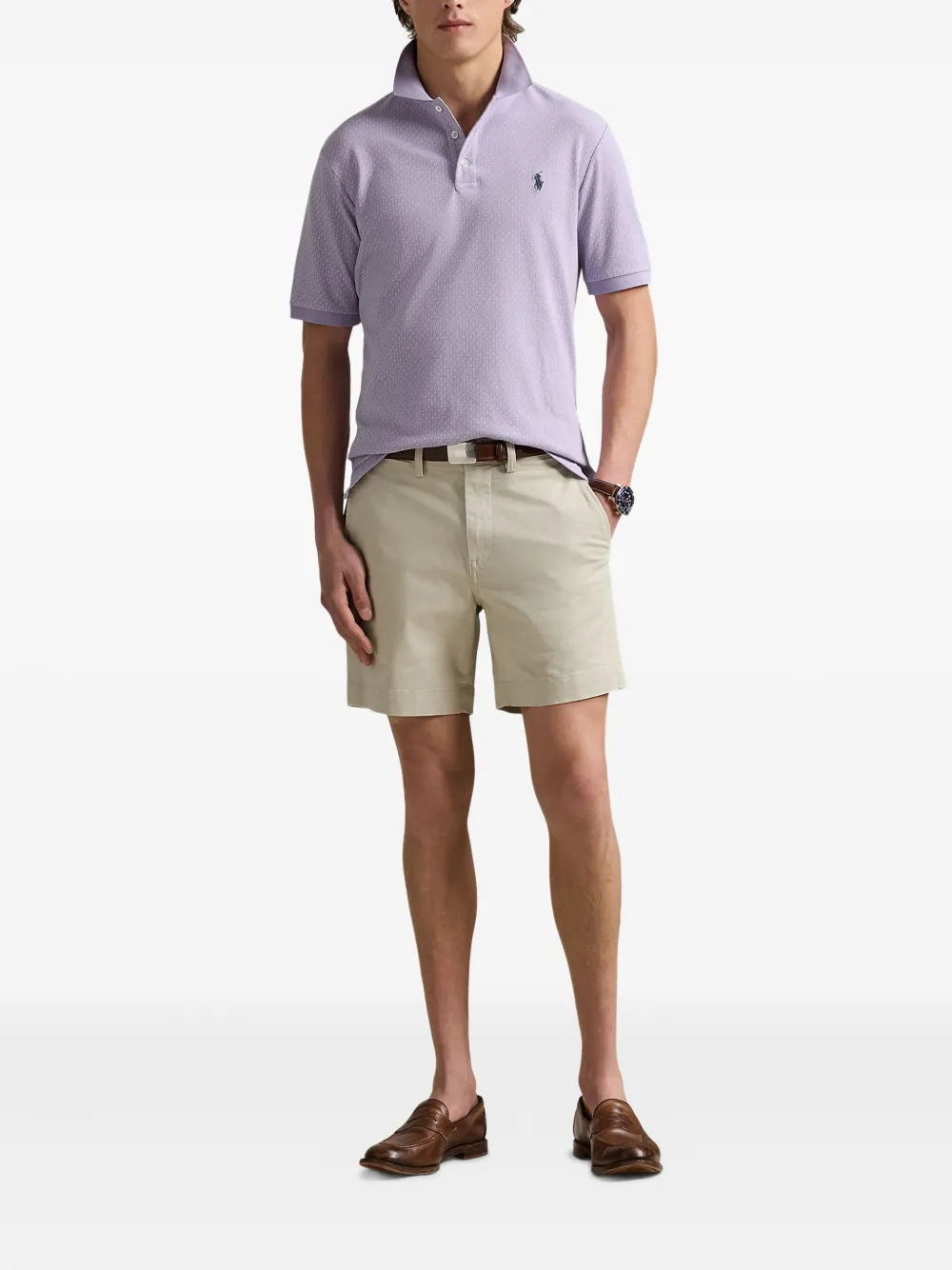Polo Ralph Lauren Poloshirt met textuur Paars