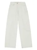 REMAIN Cocoon contrast-stitch wide-leg jeans - White