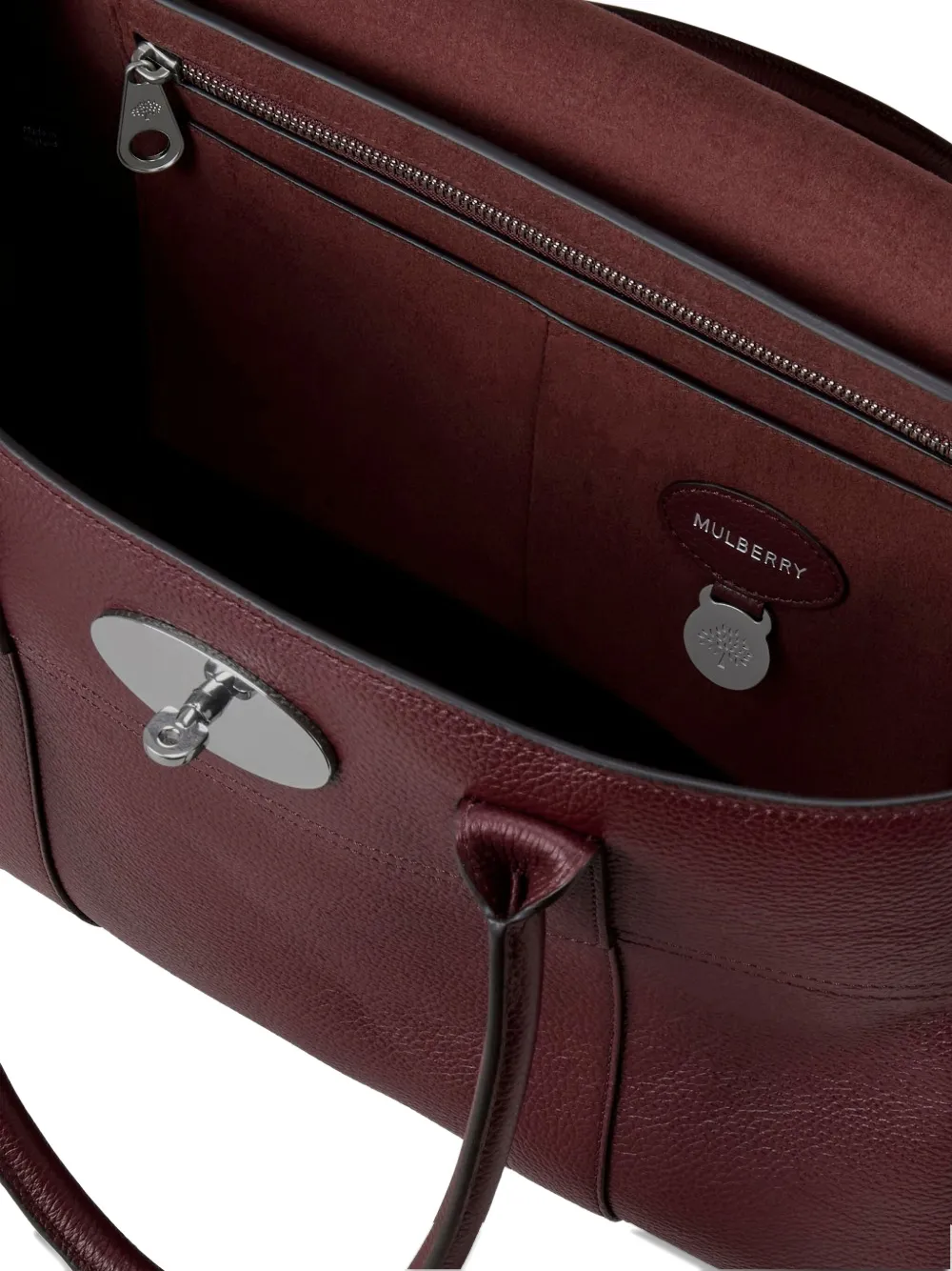 Mulberry Bayswater kleine leren shopper met textuur Bruin