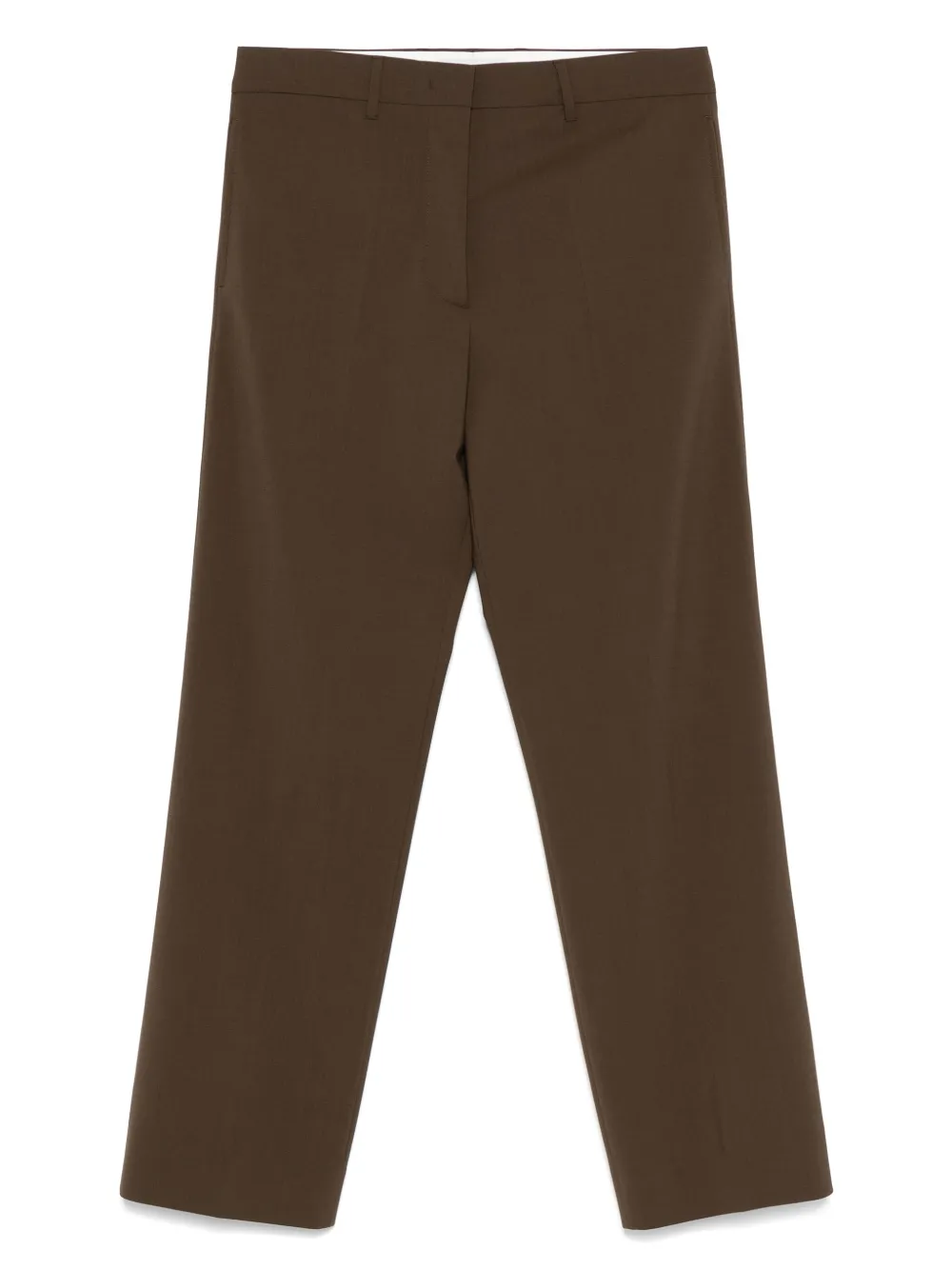 Miu Straight broek van wolblend Bruin
