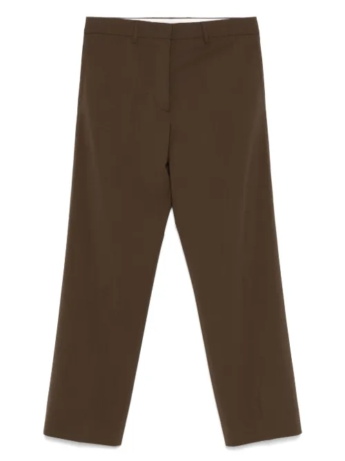Pantalon en laine mélangée à coupe droite - Miu Miu - Modalova