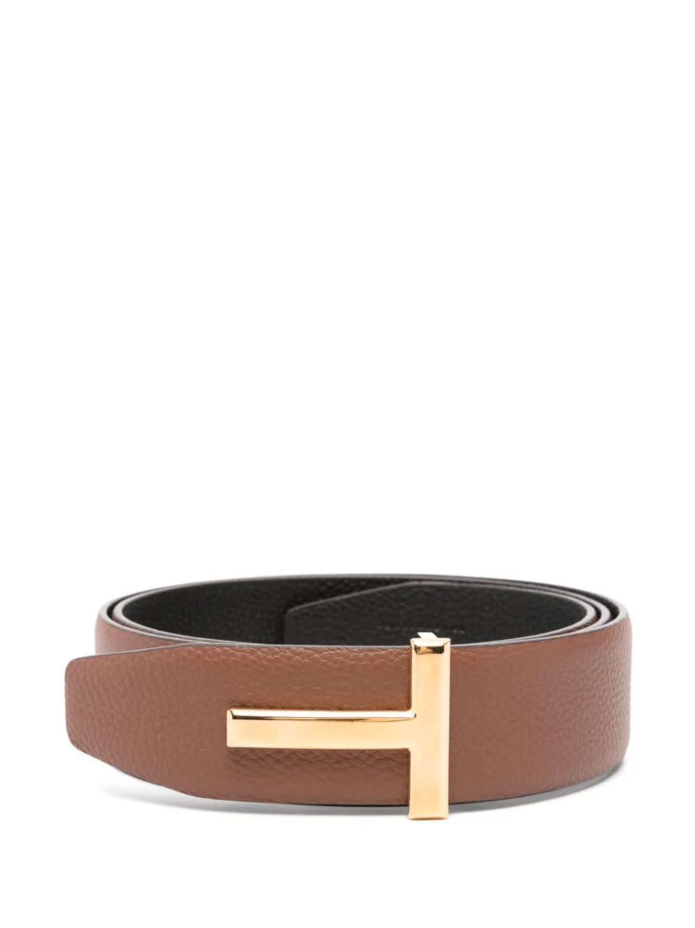 TOM FORD Omkeerbare leren riem Bruin