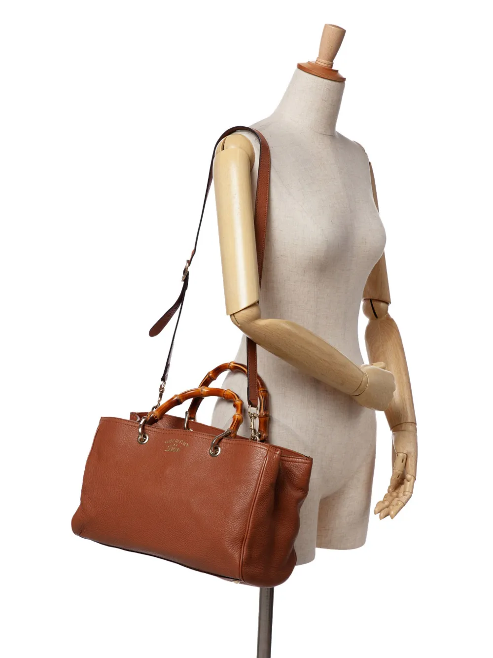 Gucci Pre-Owned 2016-2024 Medium Calfskin Bamboo Shopper satchel | Pre-Owned | Image 2
