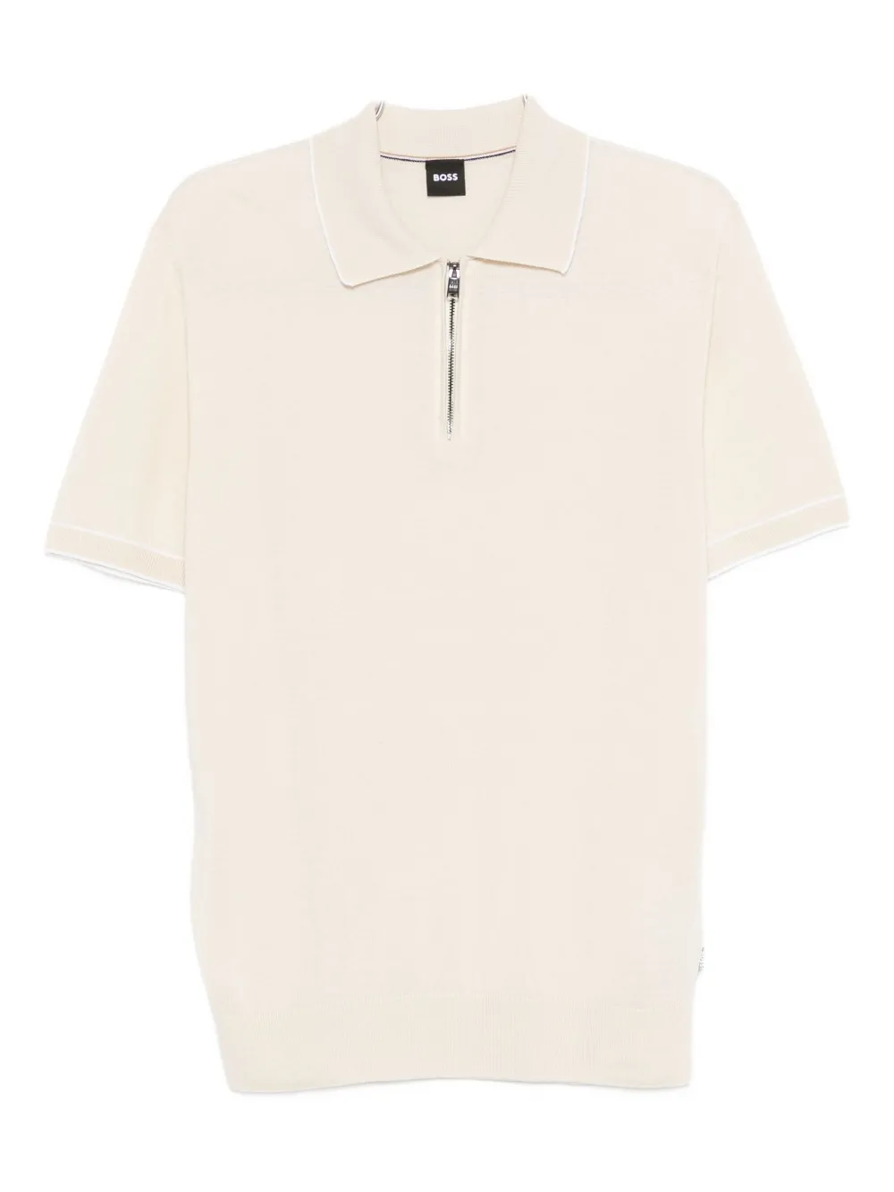 BOSS half-zip polo shirt - Bianco