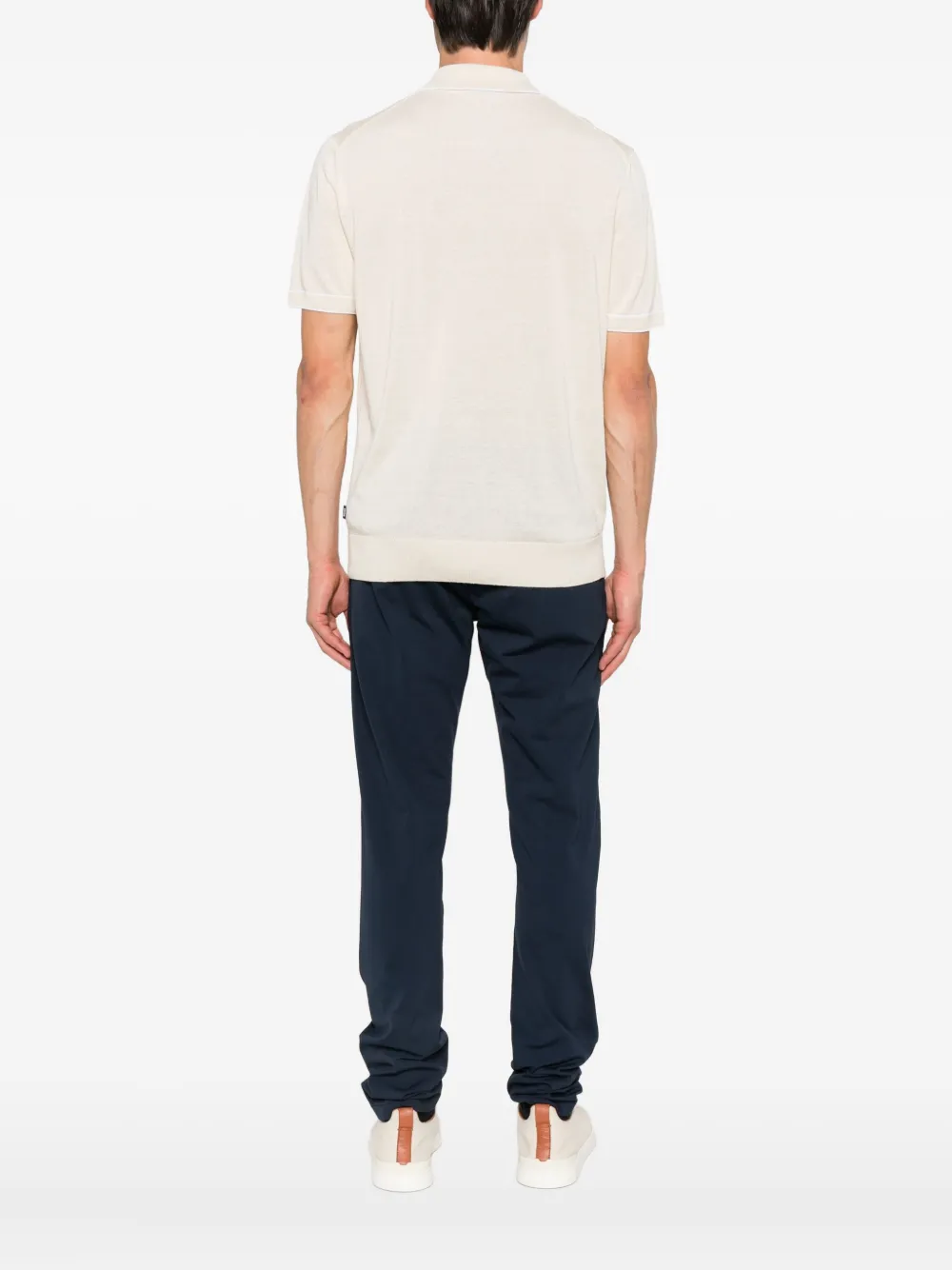 BOSS half-zip polo shirt Wit