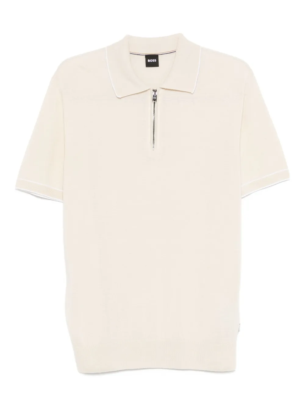 BOSS half-zip polo shirt Wit