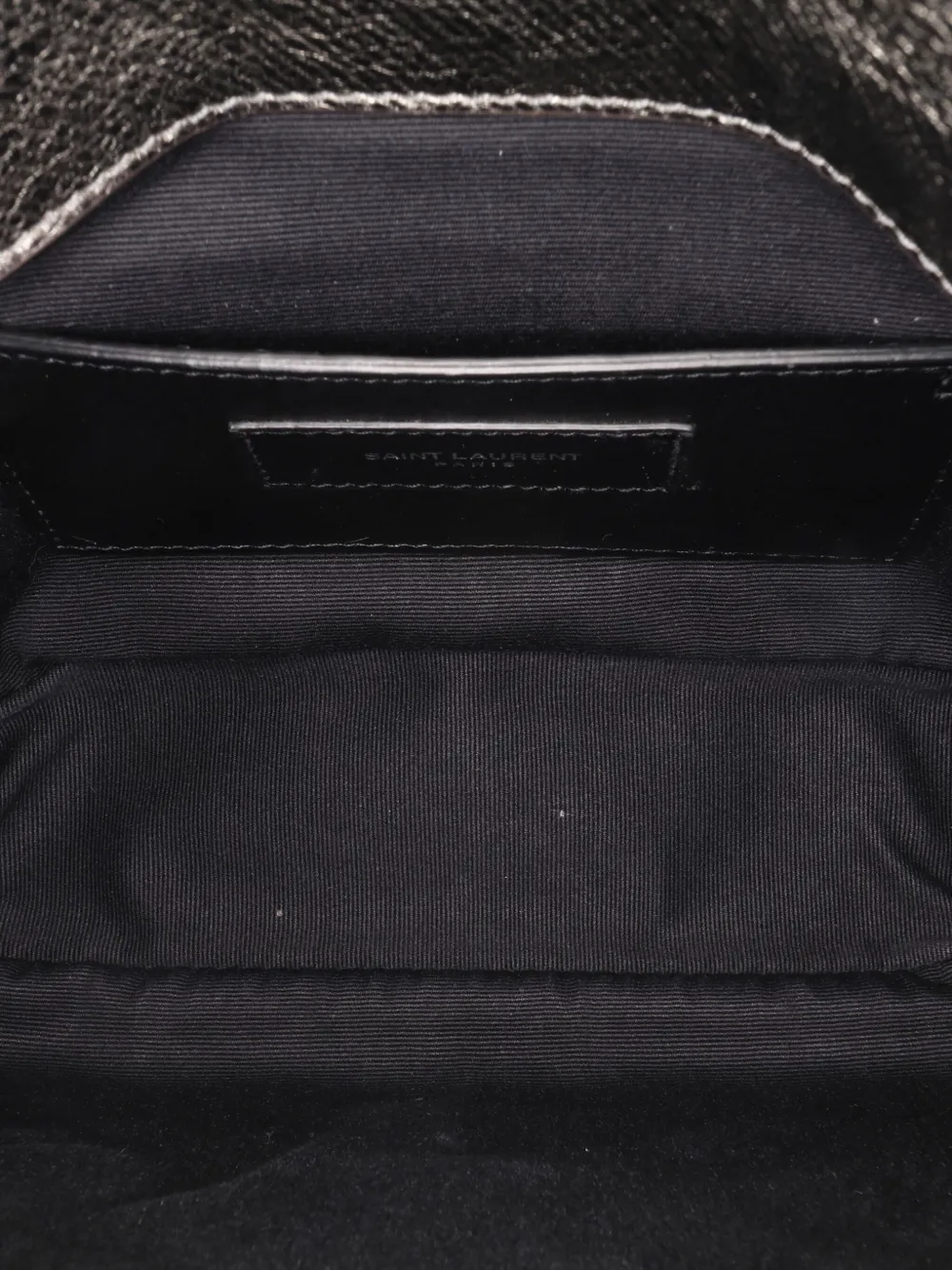 Pre-owned Saint Laurent 2017 Medium Iridescent Calfskin Triquilt Monogram College Bag Shoulder Bag