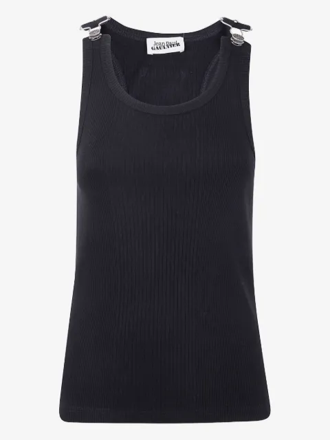 Jean Paul Gaultier top con hebillas y logo grabado