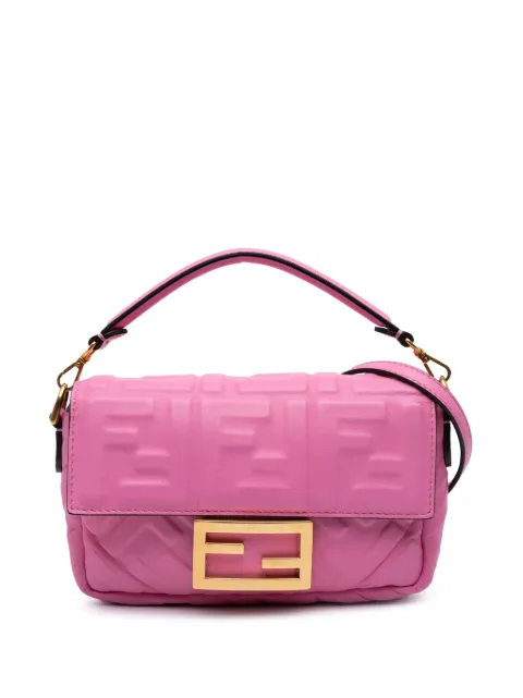 Fendi Pre-Owned 2010-2024 Mini Zucca Embossed Baguette satchel