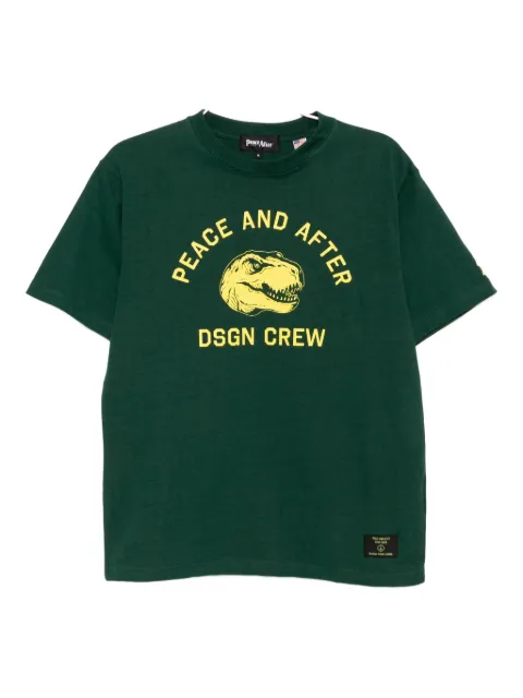 PEACE AND AFTER logo-print T-shirt