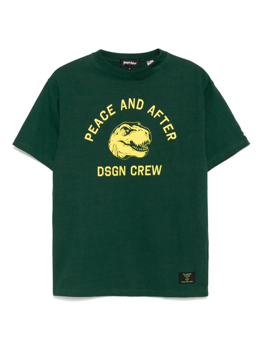 PEACE AND AFTER logo-print T-shirt | Green | Image 1