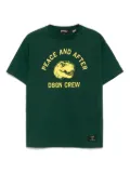PEACE AND AFTER logo-print T-shirt - Green