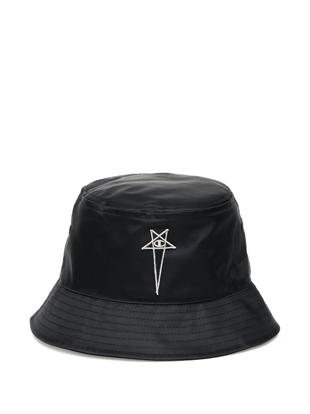 Rick Owens DRKSHDW x Champion Gilligan embroidered bucket hat Zwart