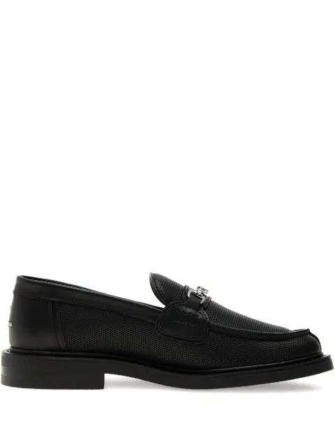 Filling Pieces chain-link perforated loafers