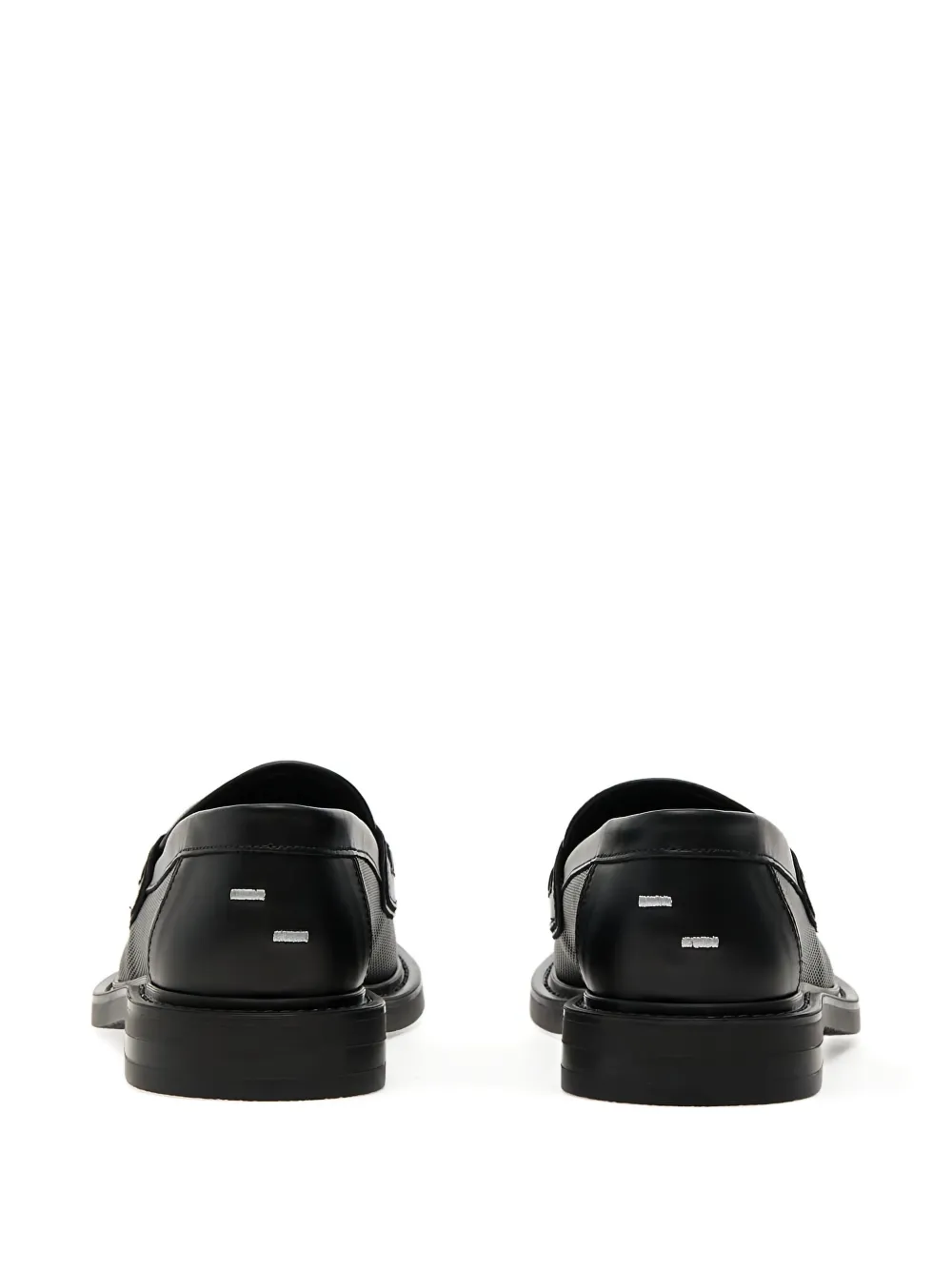 Filling Pieces chain-link perforated loafers Black