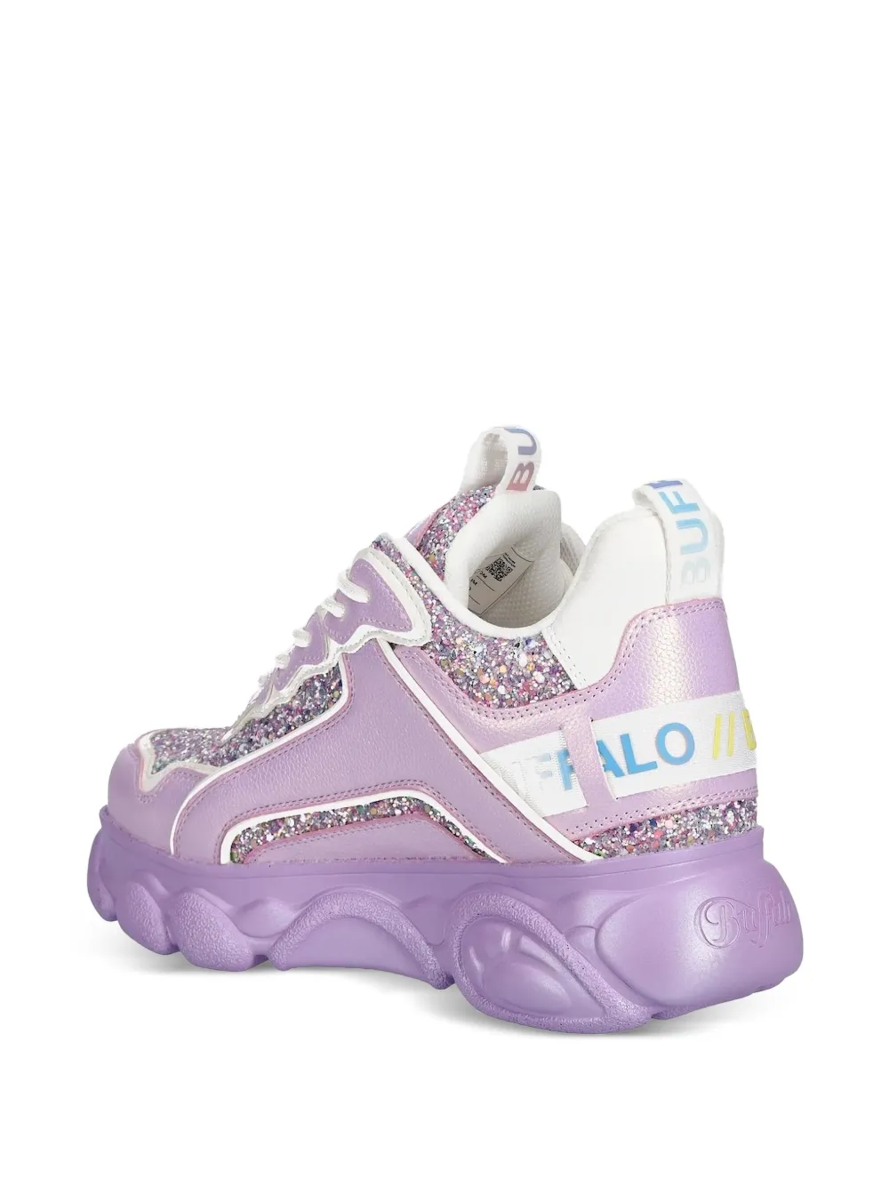 Buffalo CLD Chai sneakers met plateauzool en glitters - Paars