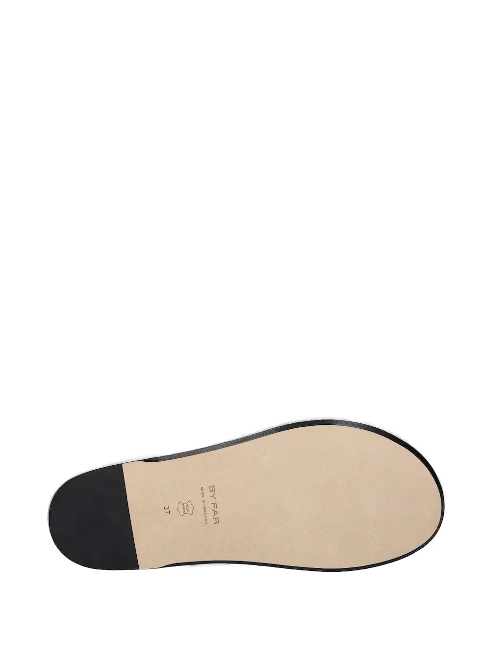 BY FAR Dasha leren sandalen Wit