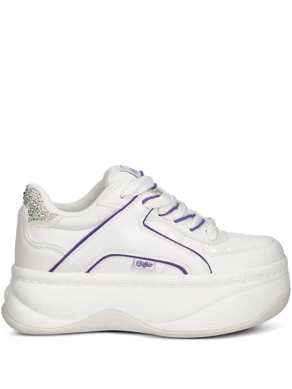 Buffalo embellished platform sneakers White