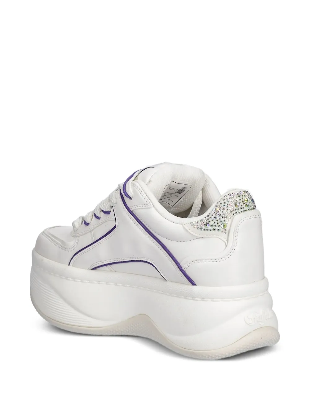 Buffalo Verfraaide sneakers met plateauzool - Wit
