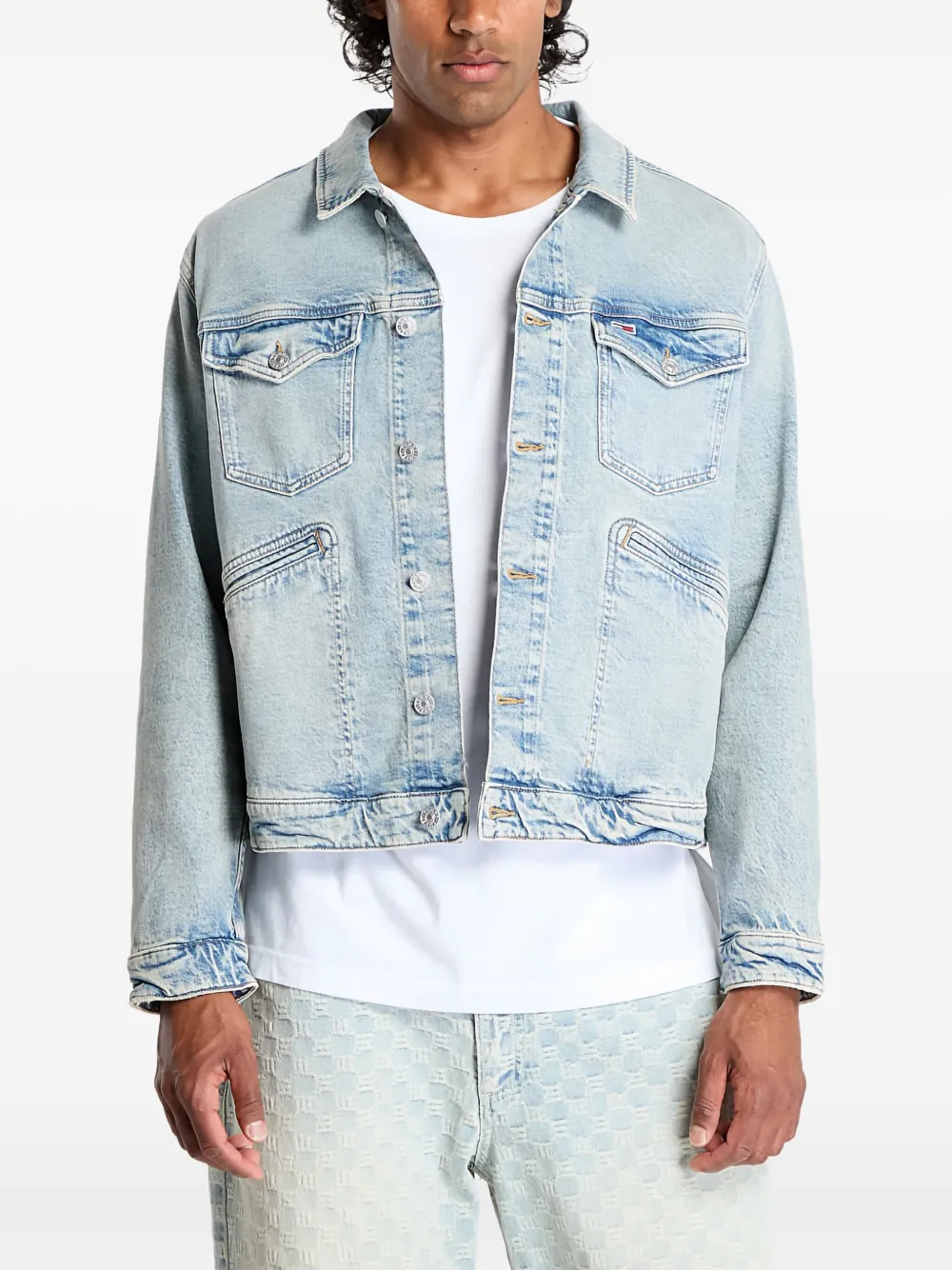 Tommy Hilfiger Isaac button-fastening flap-pocket denim jacket - ブルー Tommy Hilfiger Isaac button-fastening flap-pocket denim jacket - ブルー